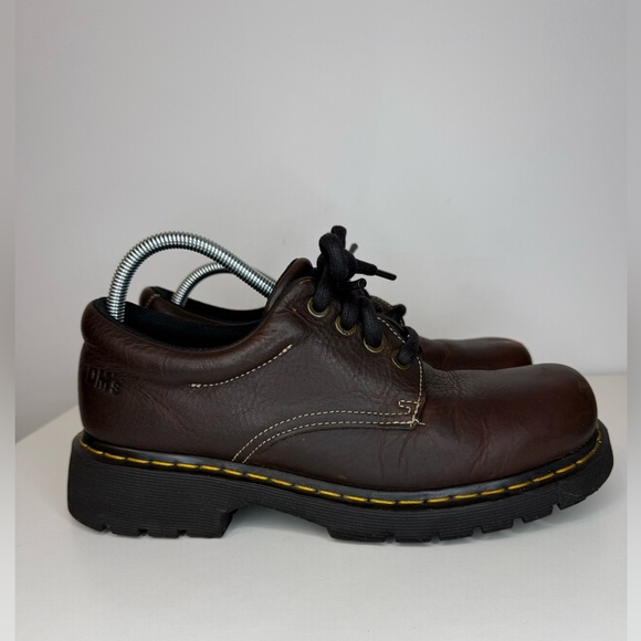 Dr. Martens Shoes - Dr. Martens Lace Up Loafers Chunky Brown Leather Y2K Women’s 11 Men’s 10 Vintage